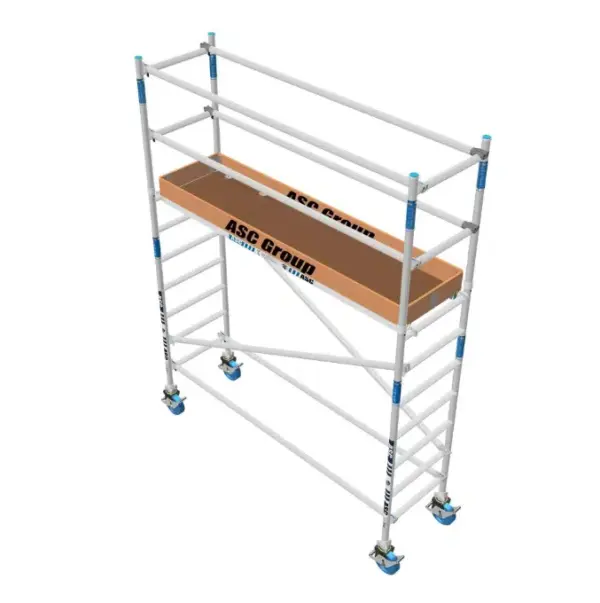 ASC Aluminium rolsteiger smal (75 x 190) werkhoogte 4 meter VCA - Afbeelding 3