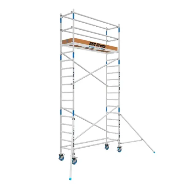 ASC / AluX aluminium rolsteiger smal (75 x 250) werkhoogte 6 meter ZZP