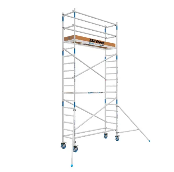 ASC aluminium rolsteiger smal (75 x 250) werkhoogte 6 meter VCA