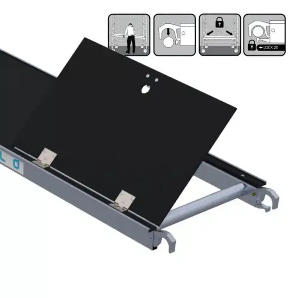 Euroscaffold Platform 305 met Luik CARBON
